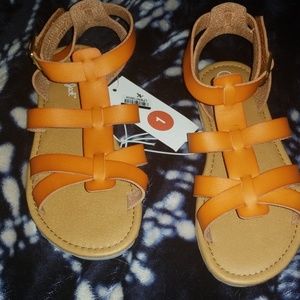 Girls Cognac Gladiator Sandals